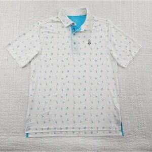 Bobby Jones Golf Performance Polo Shirt Men's Size L Golf Icons MSRP $89 NWOT